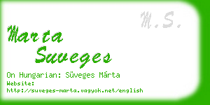 marta suveges business card